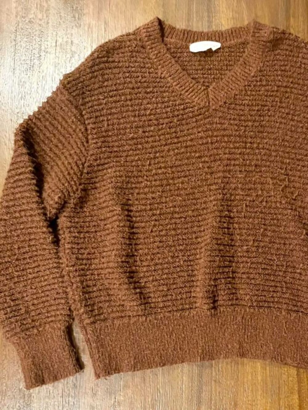 78 & Sunny brown v-neck sweater. Super-soft!!